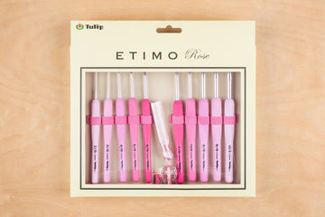 tiny rabbit hole - Japan Tulip Etimo Rose Crochet Hook Set  2mm, 2.2mm, 2.5mm, 3mm, 3.5mm, 4mm, 4.5mm, 5mm, 5.5mm, 6mm Tulip Etimo Rose Crochet Hook Set Singapore best yarn craft shop gift amigurumi bag shawl beanie cardigan wool supplies diy project kit hobby newbie beginner needlework stitching